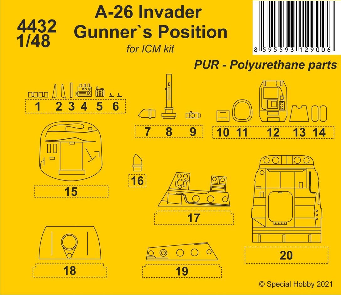 CMK 4432 1:48 Douglas A-26 Invader Gunner's Position