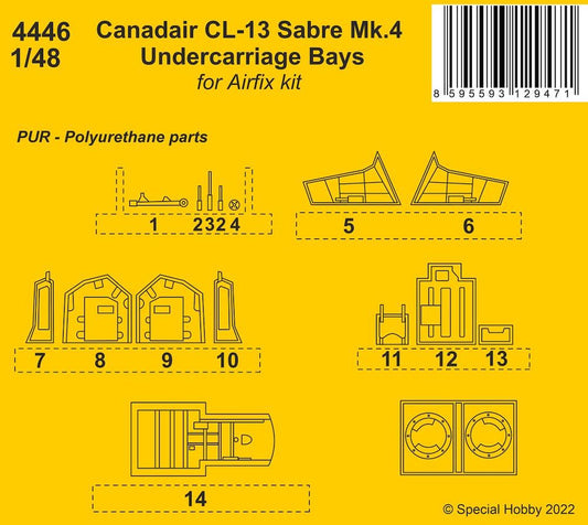 CMK 4446 1:48 Canadair CL-13 Sabre Mk.4 Undercarriage Bays