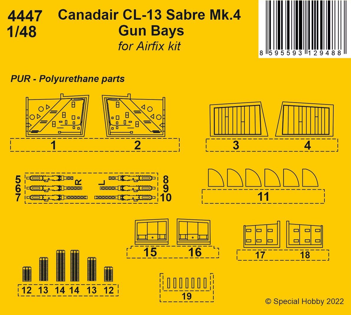 CMK 4447 1:48 Canadair CL-13 Sabre Mk.4 Gun Bays