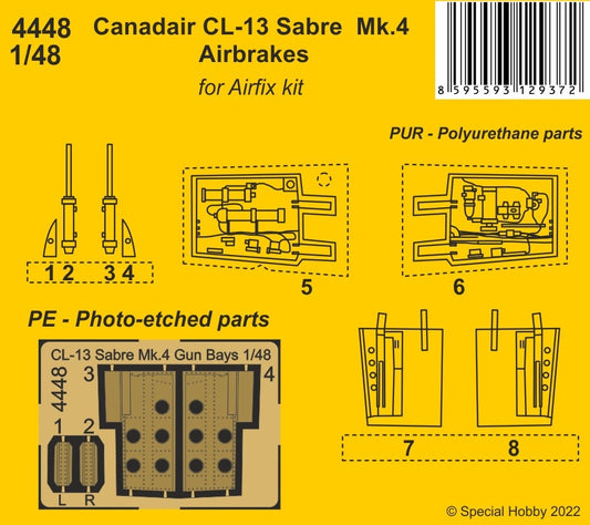 CMK 4448 1:48 Canadair CL-13 Sabre Mk.4 Airbrakes