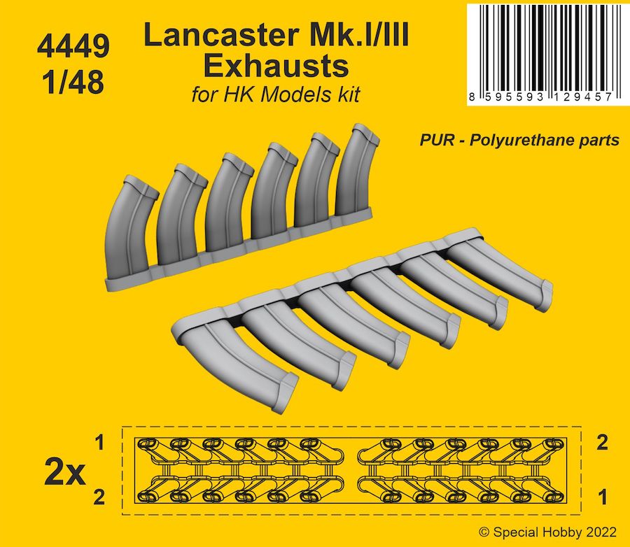 CMK 4449 1:48 Avro Lancaster Mk.I/III Exhausts