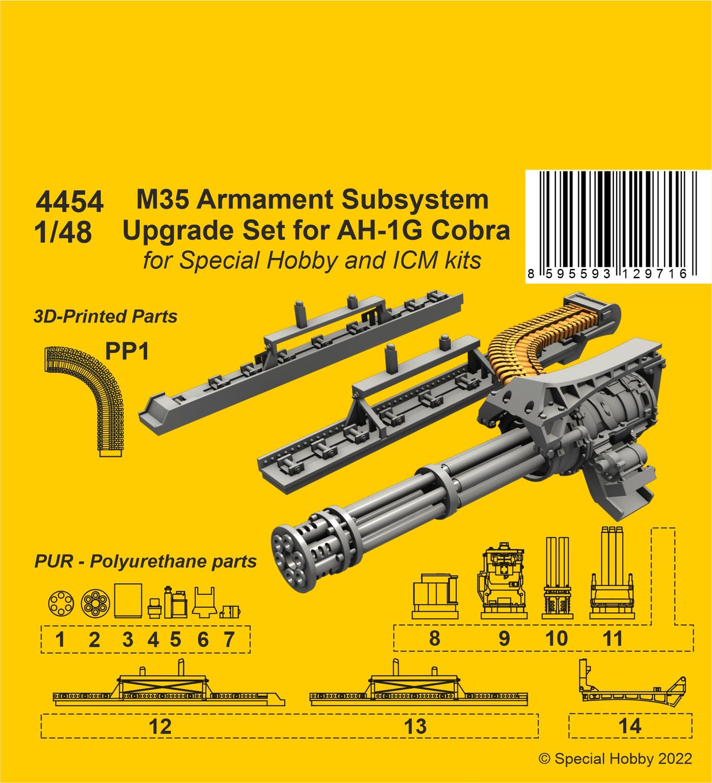 CMK 4454 1:48 M35 Armament Subsystem Upgrade Set for AH-1G Cobra