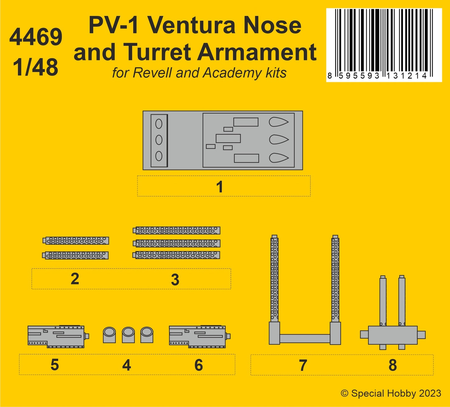 CMK/Czech Master Kits 4469 1:48 Lockheed PV-1 Ventura Nose and Turret Armament