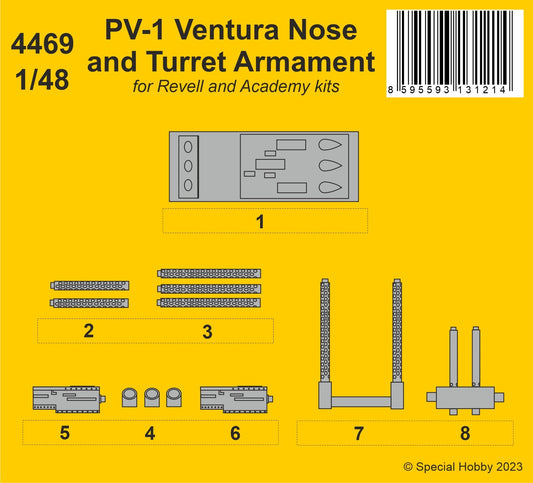 CMK/Czech Master Kits 4469 1:48 Lockheed PV-1 Ventura Nose and Turret Armament