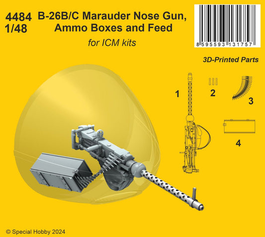 CMK/Czech Master Kits 4484 1:48 B-26B/C Marauder Nose Gun, Ammo Boxes and Feed