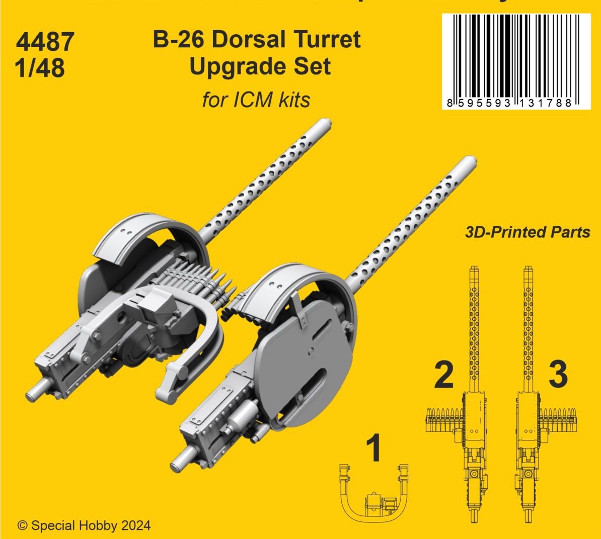 CMK/Czech Master Kits 4487 1:48 Martin B-26 Dorsal Turret Upgrade Set