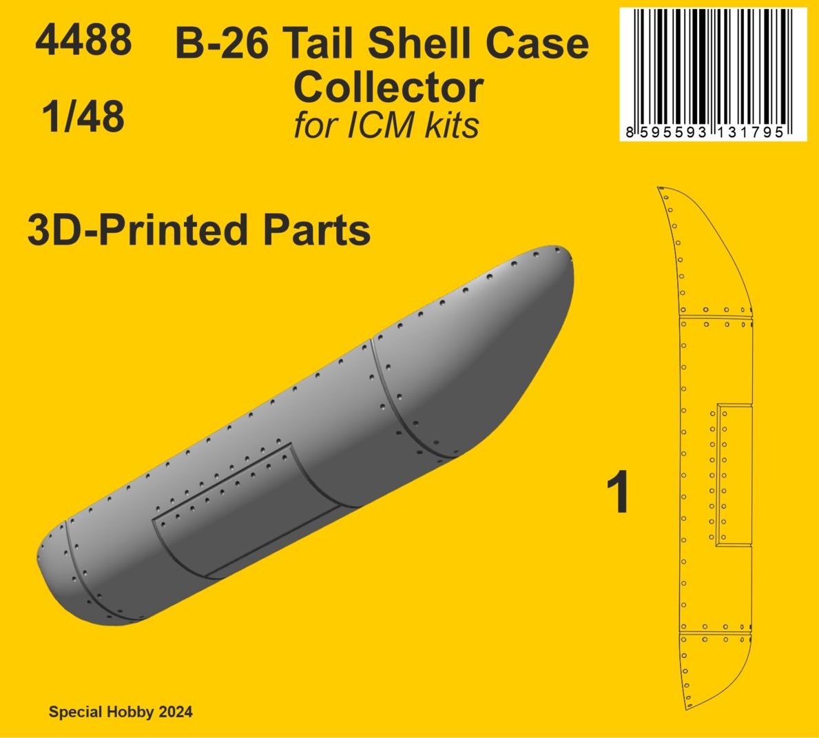 CMK/Czech Master Kits 4488 1:48 B-26 Tail Shell Case Collector