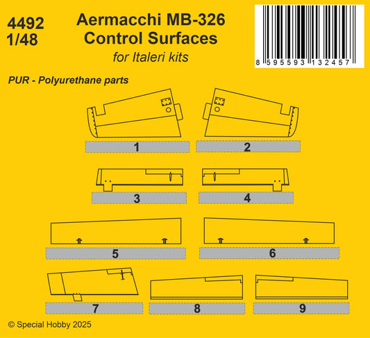 CMK/Czech Master Kits 4492 1:48 Aermacchi MB-326 Control Surfaces