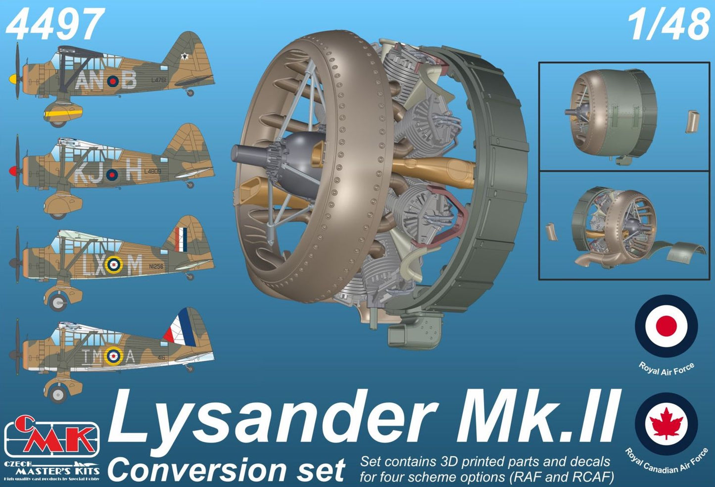 CMK/Czech Master Kits 4497 1:48 Westland Lysander Mk.II conversion set