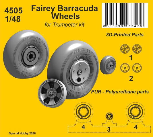 CMK/Czech Master Kits 4505 1:48 Fairey Barracuda Wheels