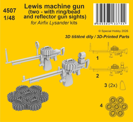 CMK/Czech Master Kits 4507 1:48 Lewis machine gun (two - with ring/bead and reflector gun sights)
