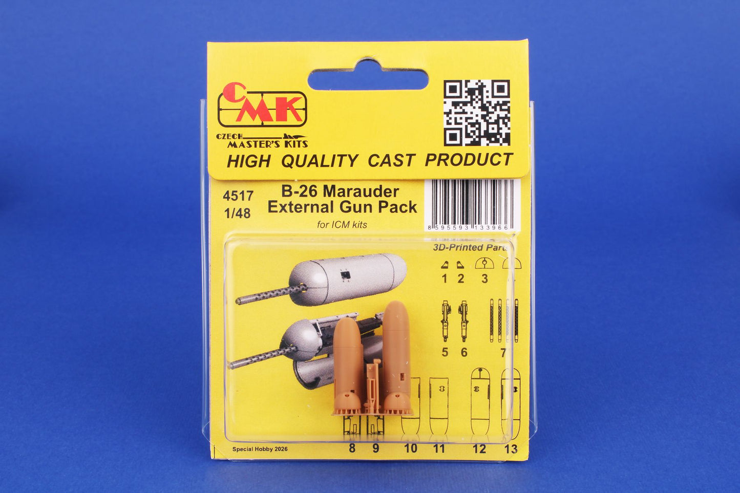 CMK/Czech Master Kits 4517 1:48 Martin B-26 Marauder External Gun Pack