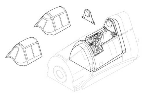 CMK 5004 1:32 Grumman F6F-3/F6F-5 Hellcat Interior and Cockpit Set