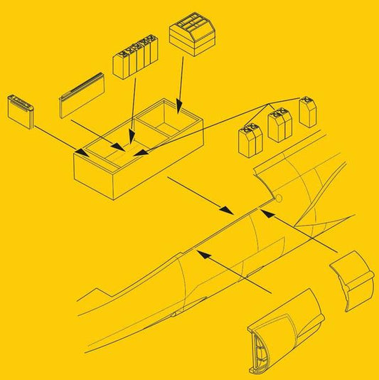 CMK 5100 1:32 Lockheed F-104G/S Starfighter Electronics and Ammo Boxes Set