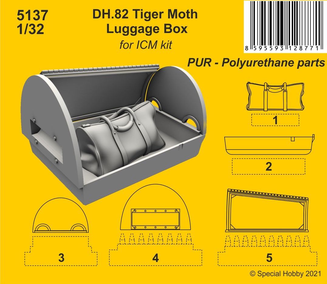 CMK 5137 1:32 de Havilland DH.82 Tiger Moth Luggage Box