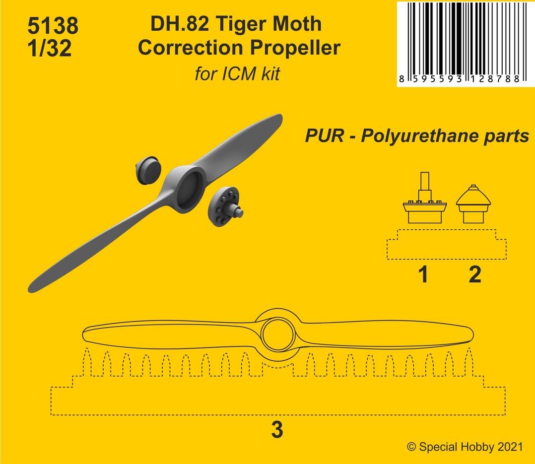 CMK 5138 1:32 de Havilland DH.82 Tiger Moth Correction Propeller