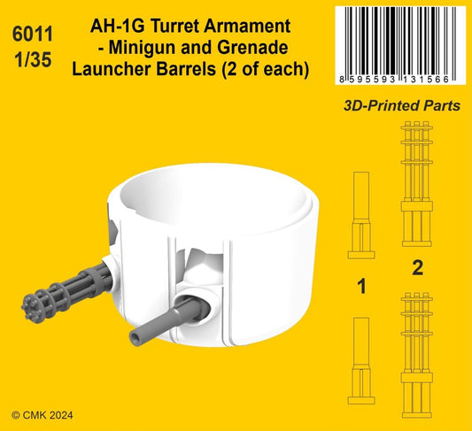 CMK/Czech Master Kits 6011 1:35 AH-1G Turret Armament - Minigun and Grenade Launcher Barrels