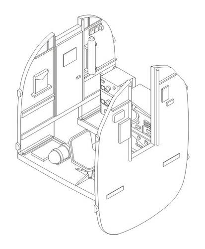 CMK 7233 1:72 Consolidated B-24D/B-24J Liberator Navigator's Compartment