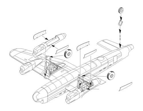 CMK 7289 1:72 Avro Lancaster B.I/III Undercarriage Set