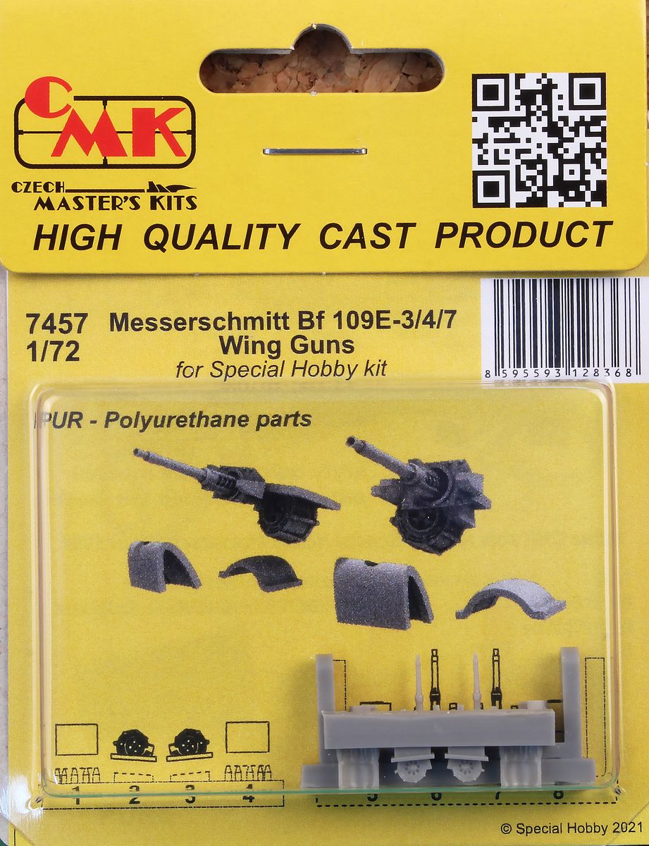 CMK 7457 1:72 Messerschmitt Bf-109E-3/4/7 Wing Guns