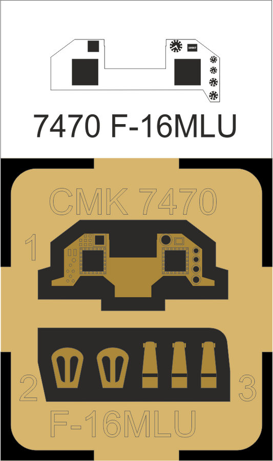 CMK 7470 1:72 Lockheed-Martin F-16 MLU Cockpit Set