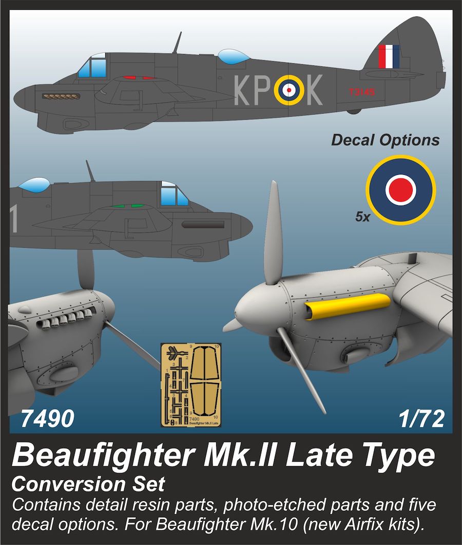 CMK 7490 1:72 Bristol Beaufighter Mk.II Late Type Conversion Set