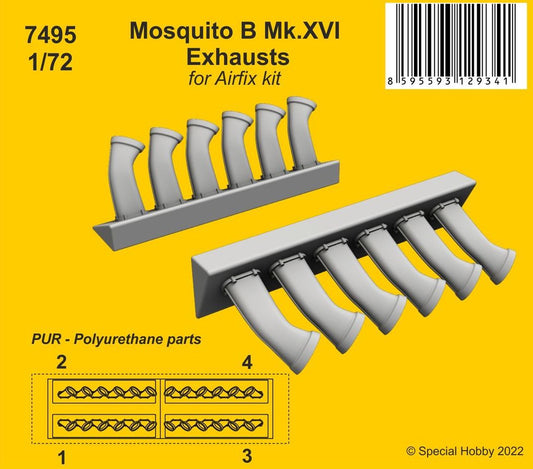 CMK 7495 1:72 de Havilland Mosquito B Mk.XVI Exhausts