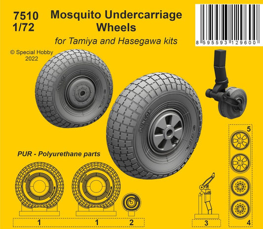 CMK 7510 1:72 de Havilland Mosquito Wheels for the Main Undercarriage