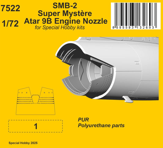CMK/Czech Master Kits 7522 1:72 SMB-2 Super Mystere - Atar 9B Engine Nozzle