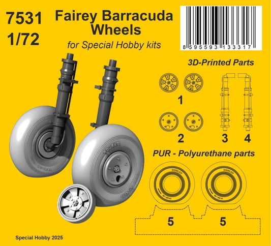 CMK/Czech Master Kits 7531 1:72 Fairey Barracuda Wheels
