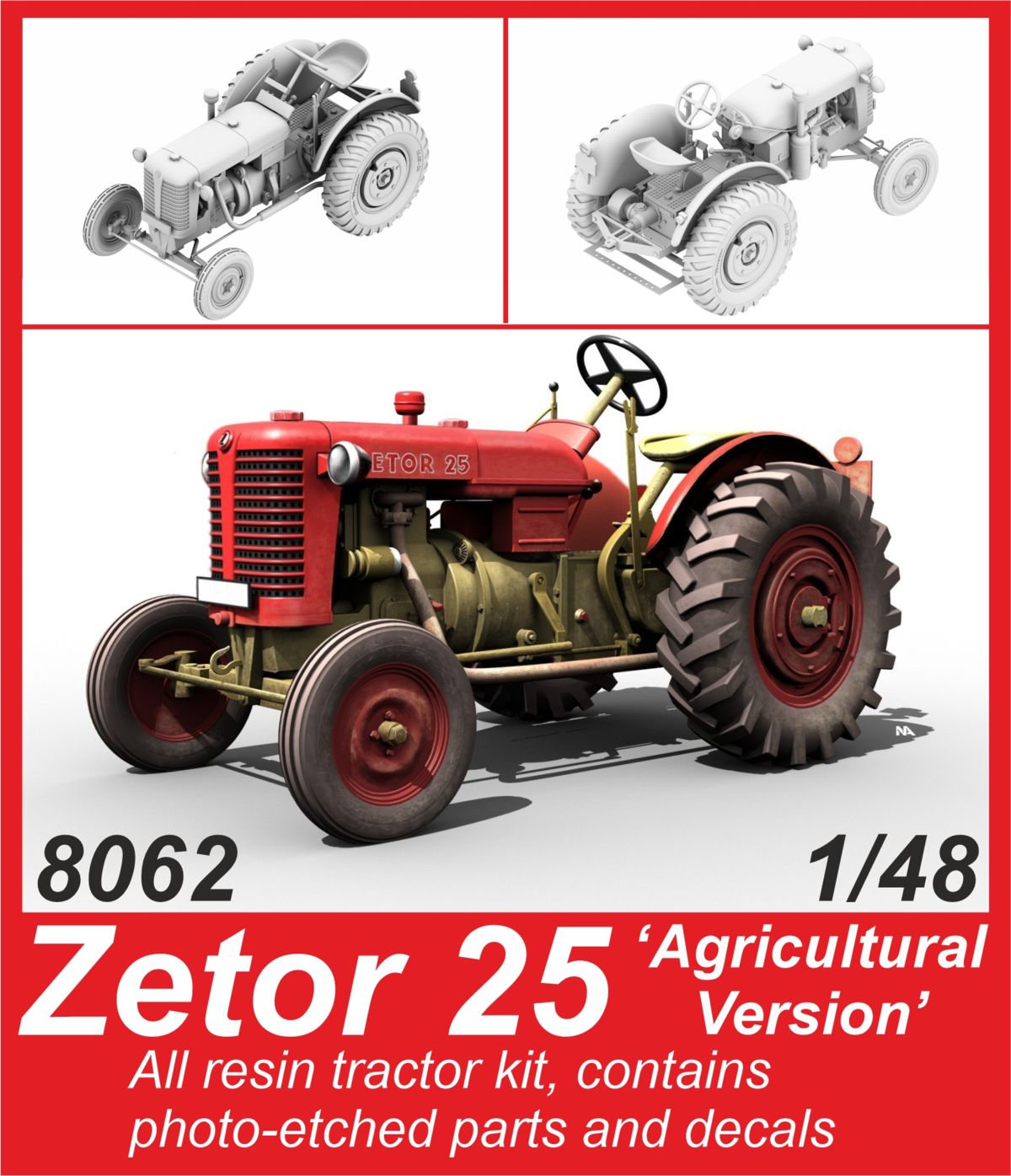 CMK 8062 1:48 Zetor 25 Agricultural Version