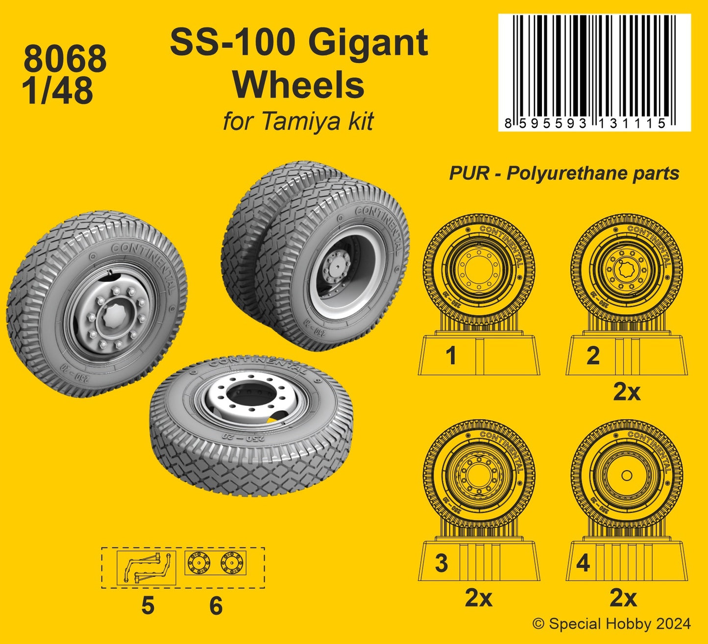 CMK/Czech Master Kits 8068 1:48 SS-100 Gigant Wheels