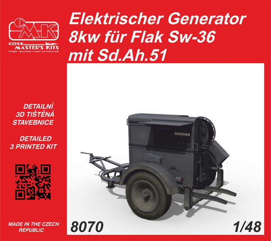 CMK/Czech Master Kits 8070 1:48 Elektrischer Generator 8kw für Flak Sw-36 mit Sd.Ah.51