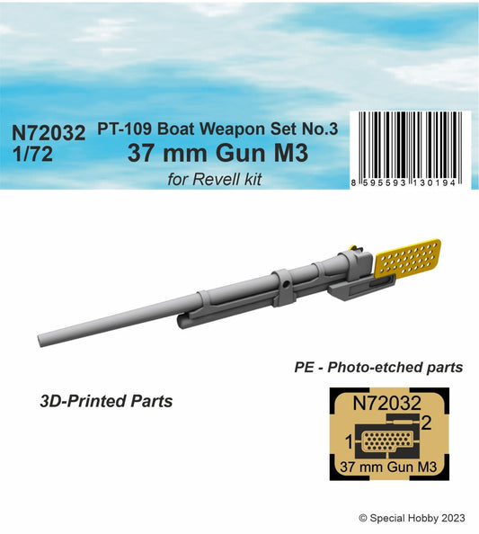 CMK N72032 1:72 PT-109 Boat Weapon Set No.3 - 37mm Gun M3