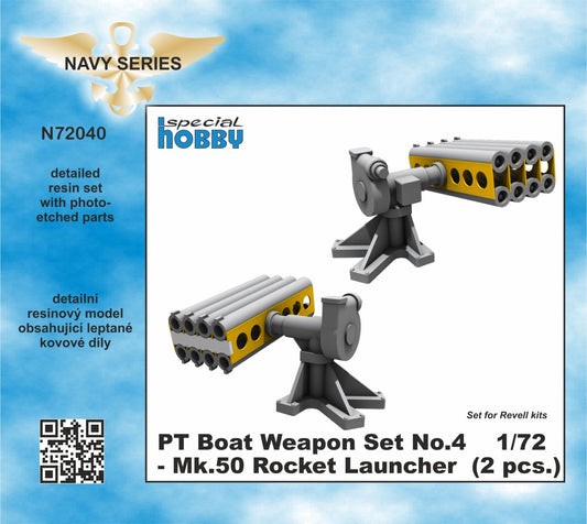 CMK N72040 1:72 PT-109 Patrol Torpedo Boat Weapon Set No.4 - Mk.50 Rocket Launcher (2 pcs.)