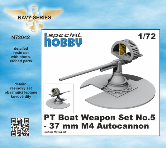 CMK N72042 1:72 PT Boat Weapon Set No.5 - 37mm M4 Autocannon