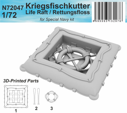 CMK/Czech Master Kits N72047 1:72Kriegsfischkutter Life Raft / Rettungsfloss