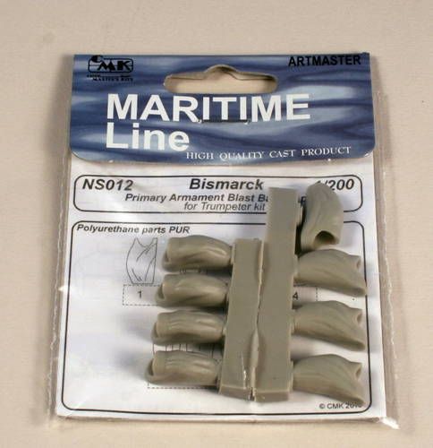 CMK Maritime Line NS012 1:200 Bismarck German Battleship 1941 Primary Armament Blast Bags (8 pcs)