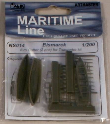 CMK Maritime Line NS014 1:200 Bismarck German Battleship 1941 8m Cutter (2 pcs)