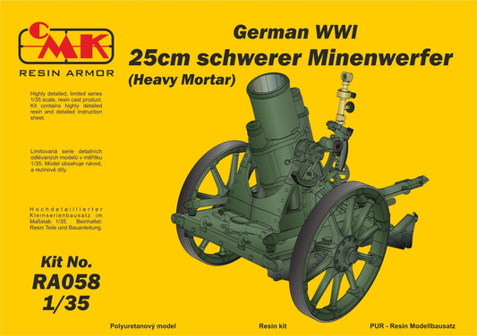 CMK RA058 1:35 German WWI 25cm schwerer Minenwerfer / Heavy Mortar
