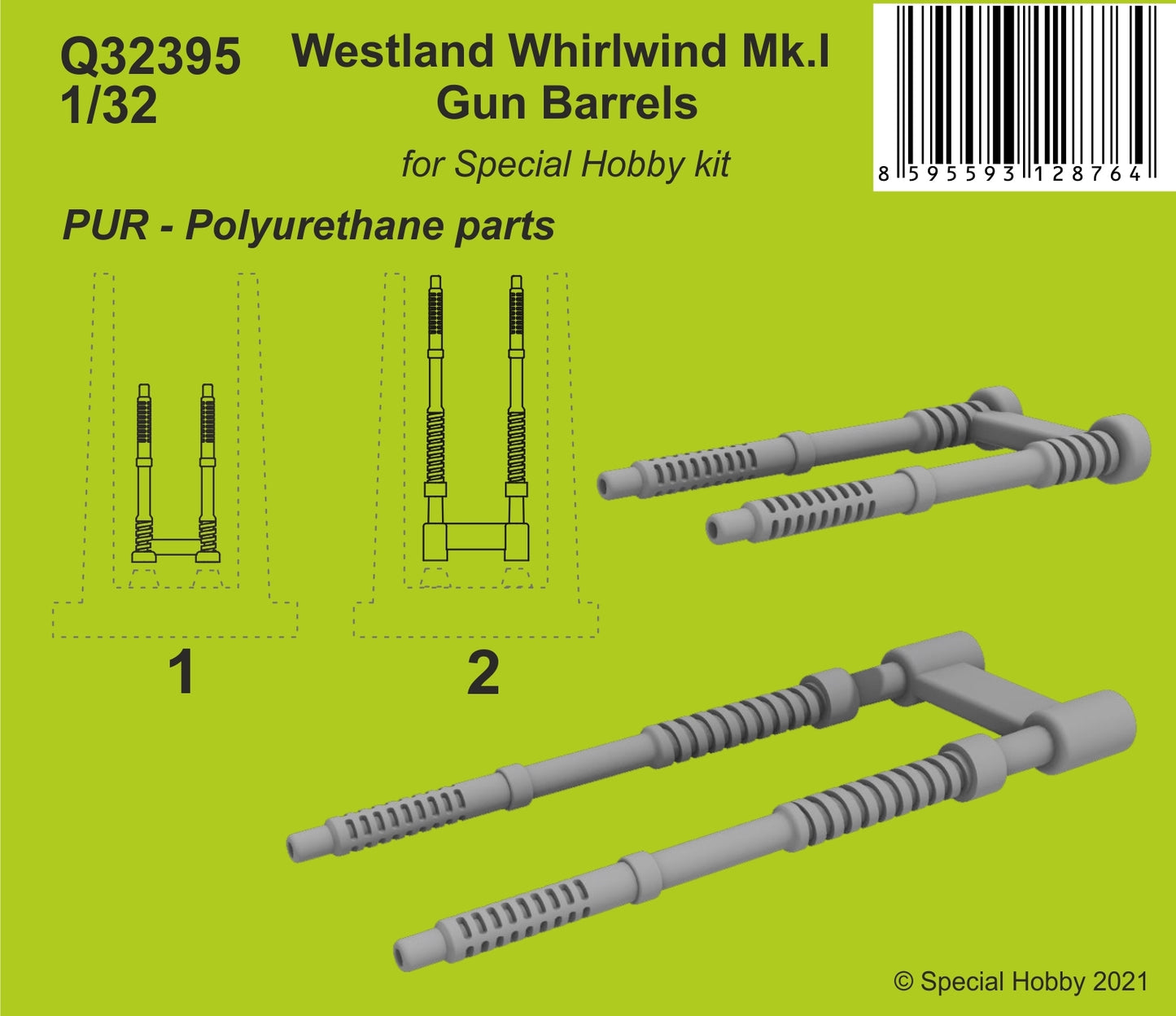 CMK Q32395 1:32 Westland Whirlwind Mk.I Gun Barrels