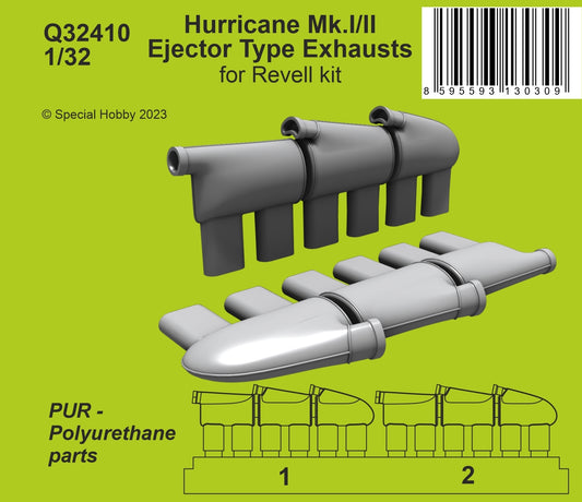 CMK Q32410 1:32 Hawker Hurricane Mk.I/II Ejector Type Exhausts