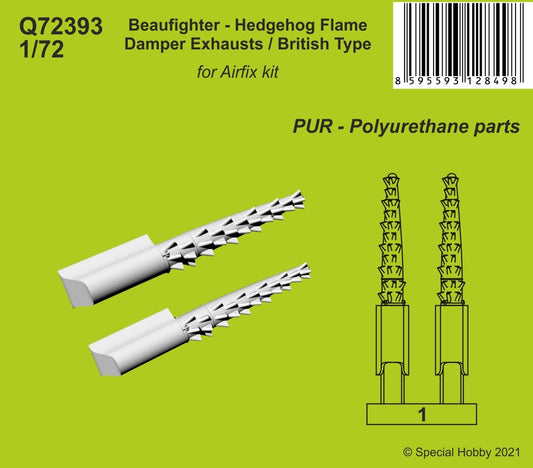 CMK Q72393 1:72 Bristol Beaufighter Hedgehog Flame Damper Exhausts / British Type