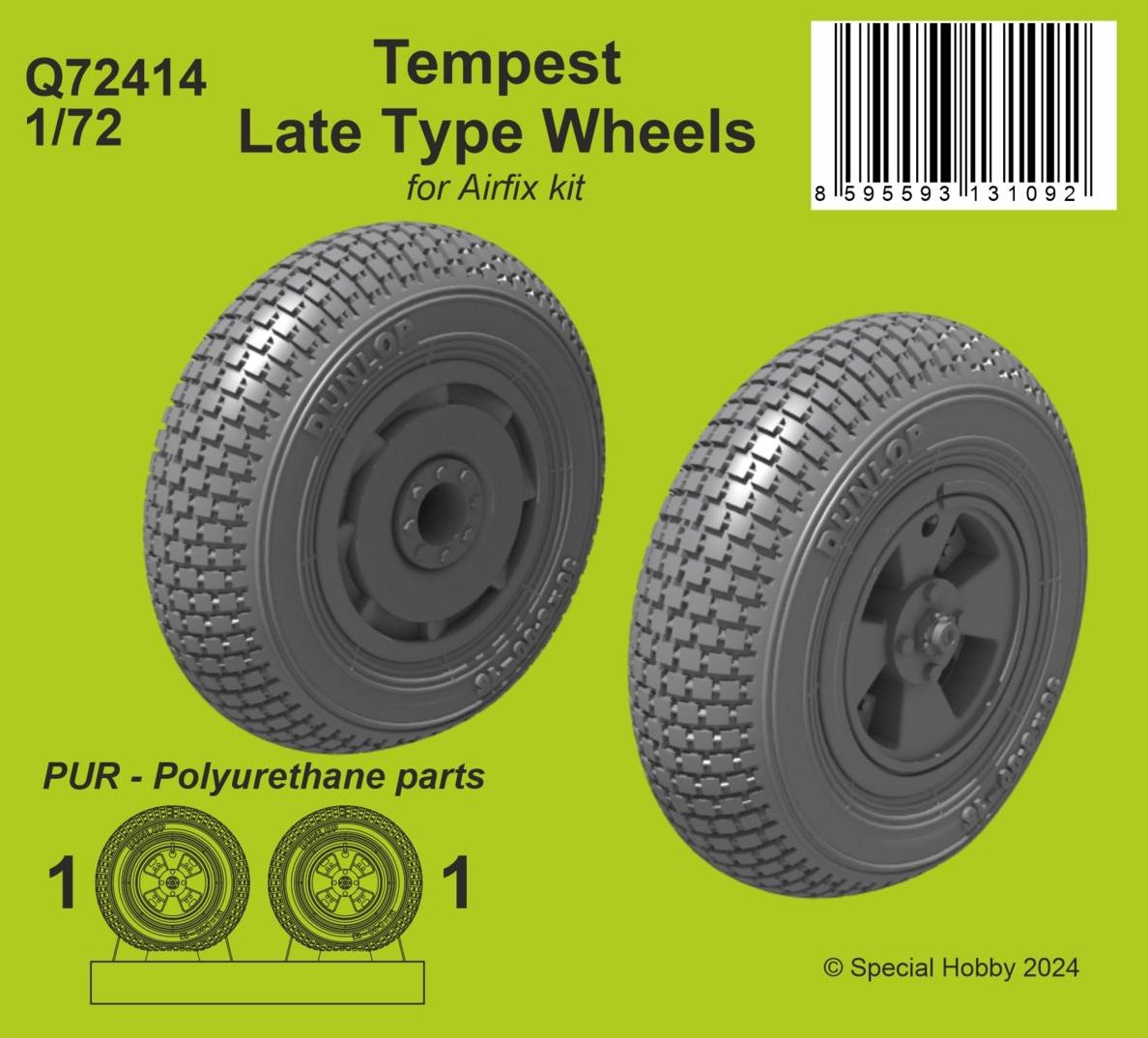 CMK/Czech Master Kits Q72414 1:72 Hawker Tempest Late Type Wheels