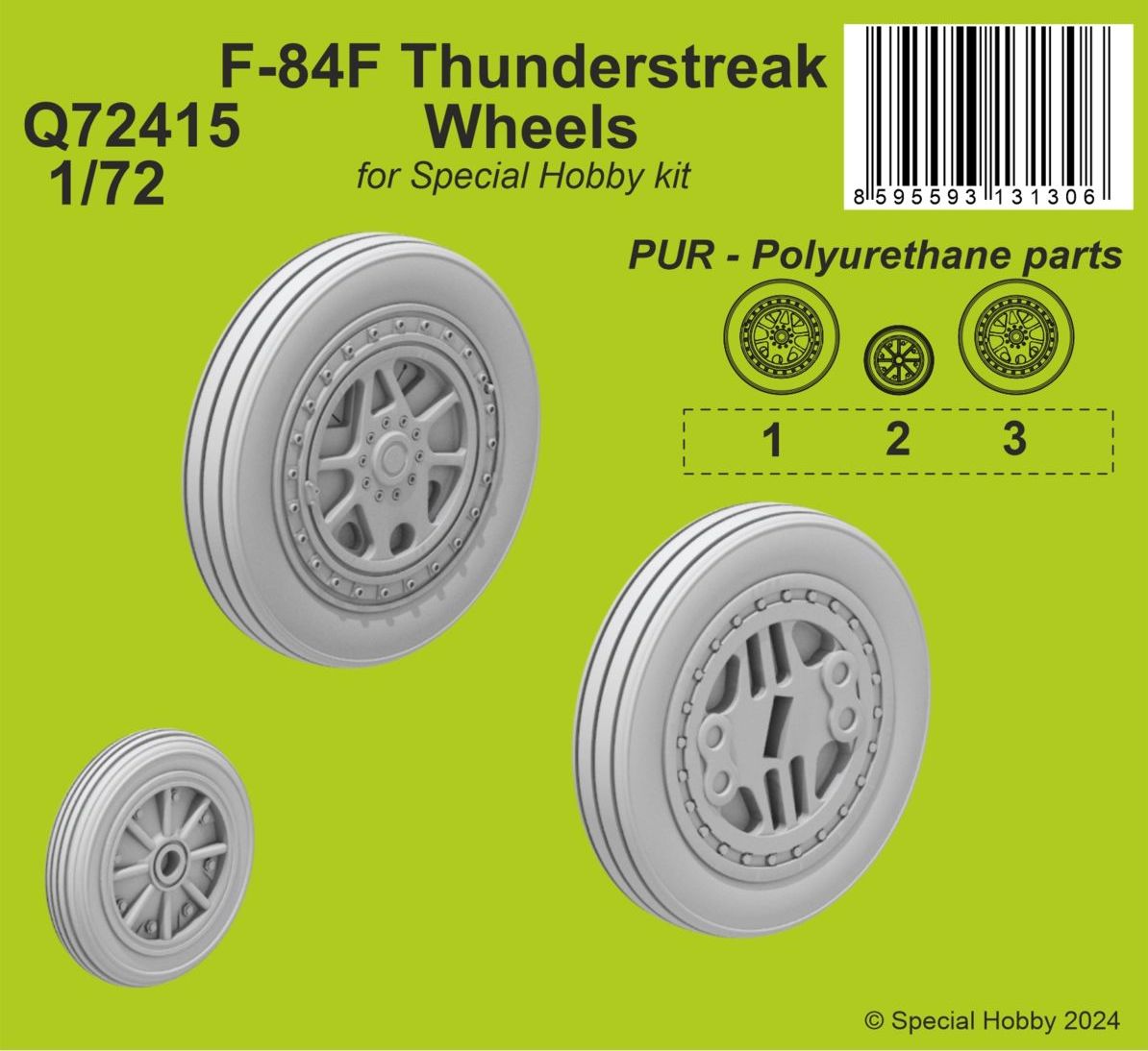 CMK/Czech Master Kits Q72415 1:72 Republic F-84F Thunderstreak Wheels