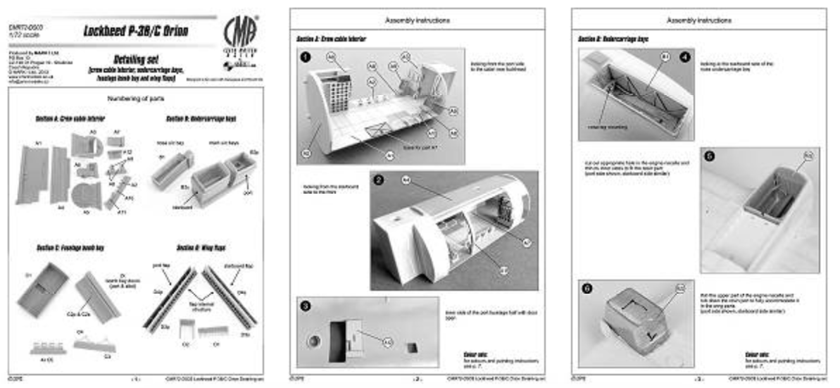 Czech Master Resin DS03 1:72 Lockheed P-3C Orion Interior & Exterior Detail Set