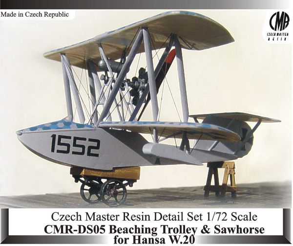 Czech Master Resin CMR-DS05 1:72 Beaching Trolley for Hansa-Brandenberg W.20 flying boat