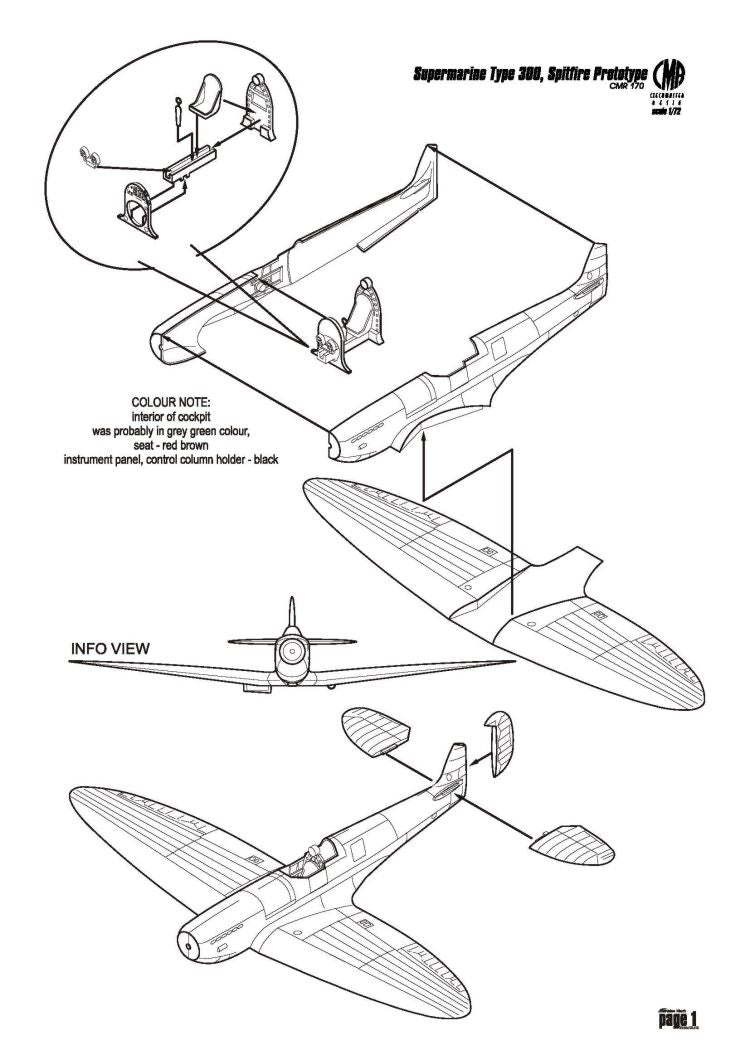 Czech Master Resin 72-170 1:72 'Birth of a Legend' Supermarine Type 300, Spitfire Prototype "Eastleigh Airport, 5 March 1936"