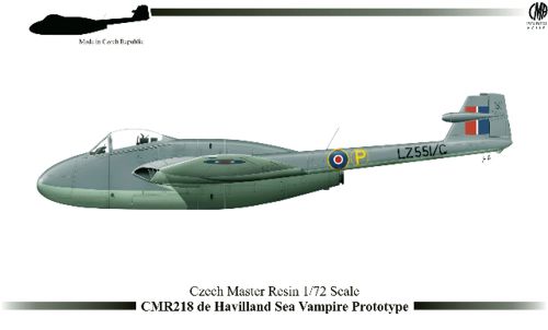 Czech Master Resin 72-218 1:72 de Havilland Sea Vampire Prototype