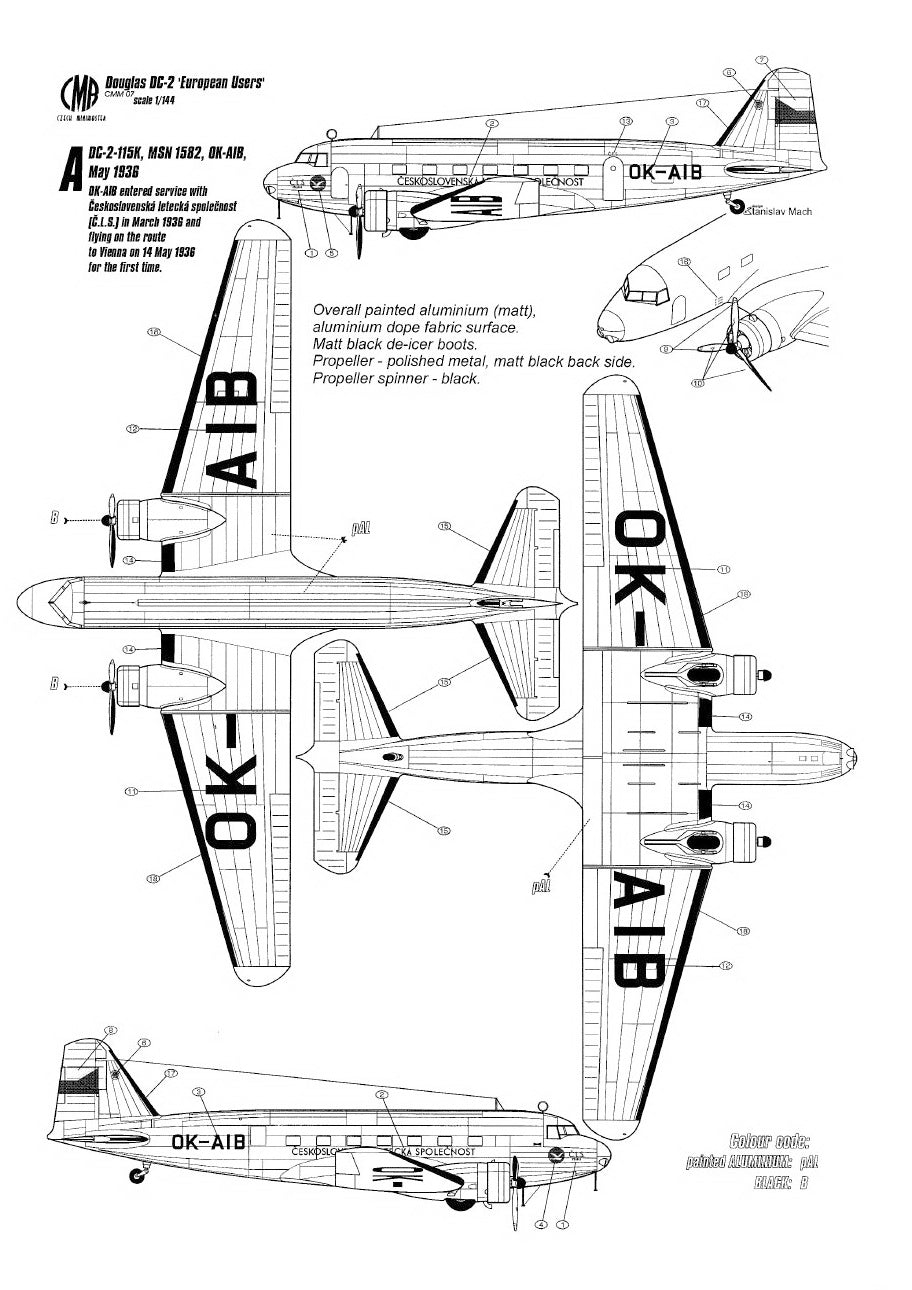 Czech Master Resin 144-007 1:144 Douglas DC-2 'European Users'